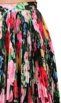 Thumbnail for your product : Richard Quinn Pleated Print Taffeta Circle Midi Skirt