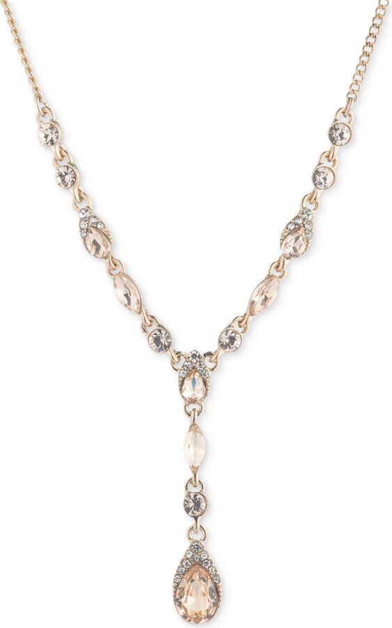 Buy the Givenchy Rose Gold Tone Crystal Necklace & Earring Set 2pcs 16.7g |  GoodwillFinds