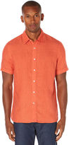 Thumbnail for your product : Perry Ellis Big and Tall Short Sleeve Linen Chambray Shirt