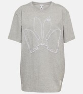 Embroidered cotton jersey T-shirt 