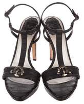 Thumbnail for your product : Christian Dior Embossed Leather Sandals