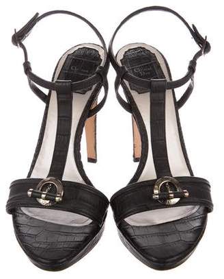 Christian Dior Embossed Leather Sandals