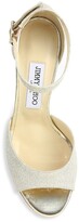 Thumbnail for your product : Jimmy Choo Annie d'Orsay Ankle-Strap Glitter Sandals
