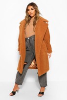 Thumbnail for your product : boohoo Petite Long Teddy Faux Fur Coat