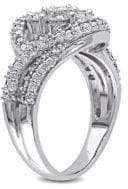 Concerto 2CT Diamond 14K White Gold Floral Engagement Ring