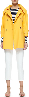 Michael Kors Double-Breasted Raincoat, Daffodil