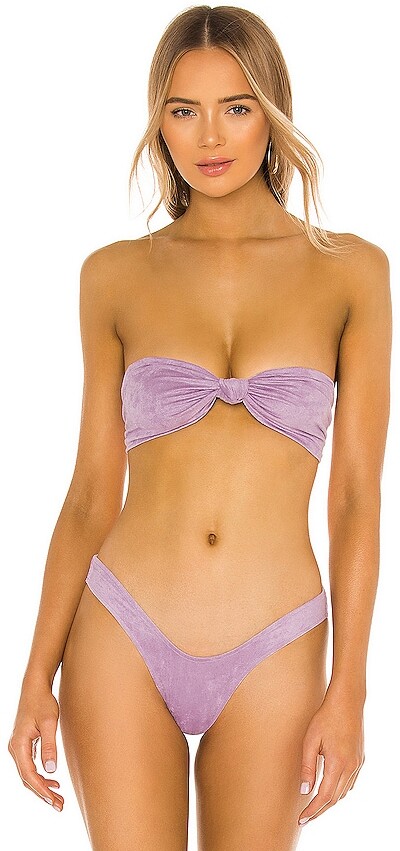lavender bandeau bikini