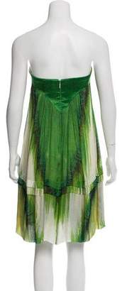 Roberto Cavalli Silk Abstract Dress w/ Tags