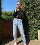 petite high waist mom jeans