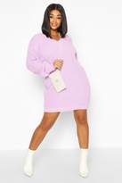 Thumbnail for your product : boohoo Plus Rib V-Neck Sweater Dress