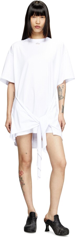 T-shirt dress with tie front