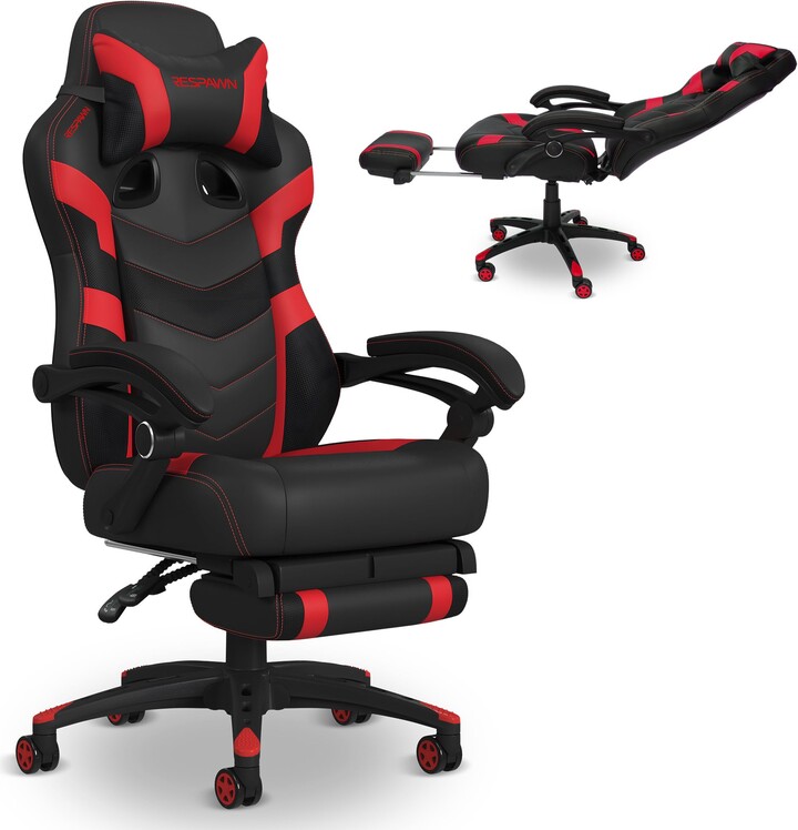 Respawn 110 Pro Ergonomic Gaming Chair with Footrest for Adults - Comfortable Office Gaming Recliner with Lumbar Support and Headrest