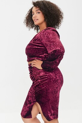 forever 21 velvet crop top