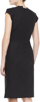 Thumbnail for your product : Zac Posen Cap Sleeve V-Neck Day Dress, Black
