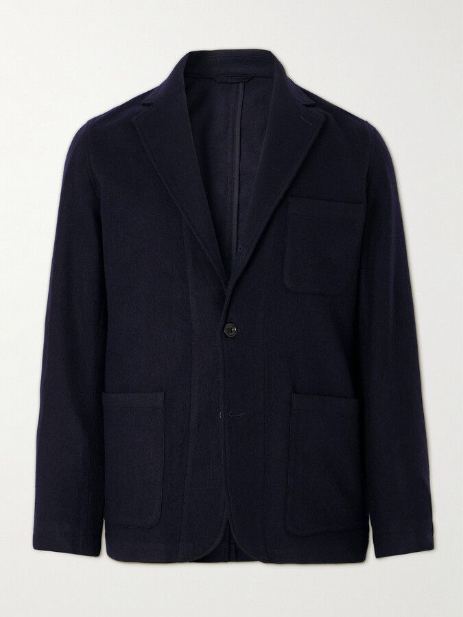 Hartford Jonny Unstructured Brushed Wool-Blend Twill Suit Jacket