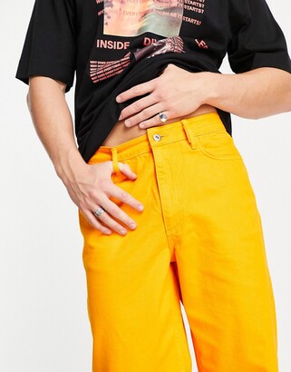 Collusion x014 baggy dad jeans in orange