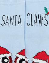 Thumbnail for your product : ASOS Design DESIGN Christmas santa claws glitter sock