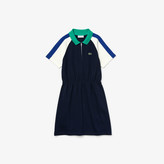 Thumbnail for your product : Lacoste Girls' Zippered Colorblock Cotton Polo Dress
