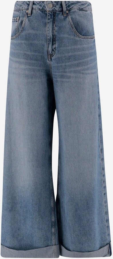 AG Jeans Wide-Leg Denim Jeans
