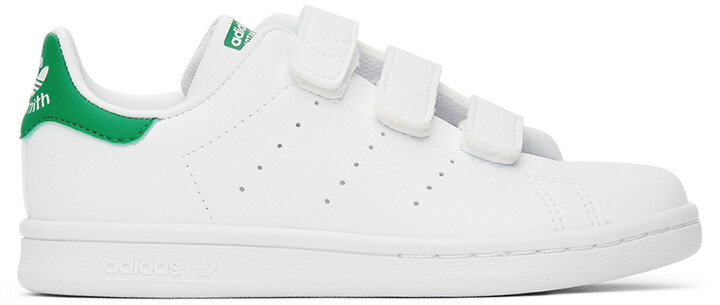 Adidas Originals Kids Kids White & Green Stan Smith Velcro Little Kids  Sneakers - ShopStyle Boys' Shoes