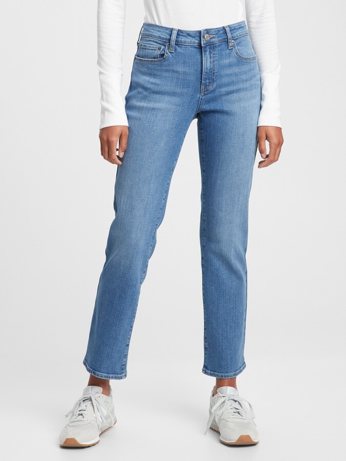 Gap Factory Mid Rise Classic Straight Jeans with Washwell - ShopStyle