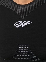 Thumbnail for your product : Off-White Logo Print Panelled Sports Bra