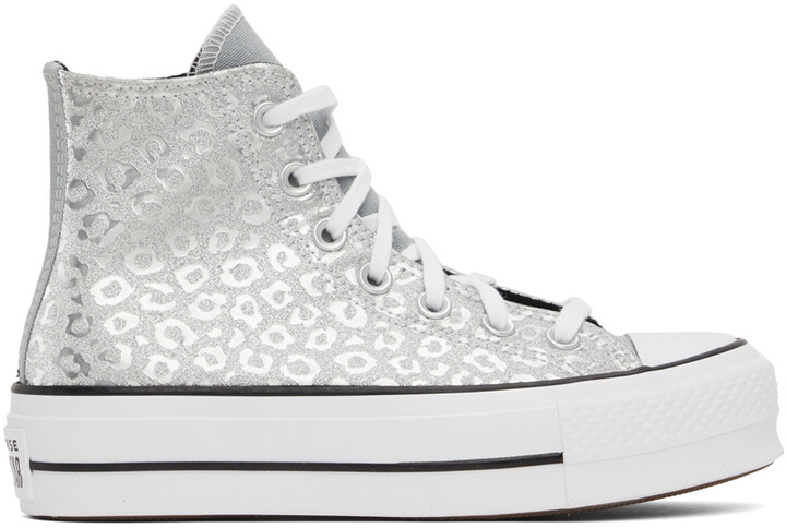 silver sequin converse