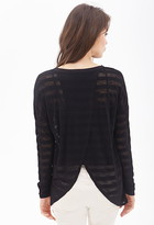 Thumbnail for your product : Forever 21 Contemporary Burnout Stripe Tulip Top