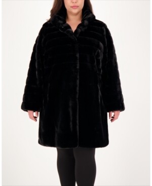 Faux Fur Swing Coat Plus Size Online Sale, UP TO 61% OFF
