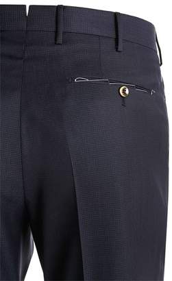 Pantaloni Torino 18cm Micro Textured Wool & Cotton Pants