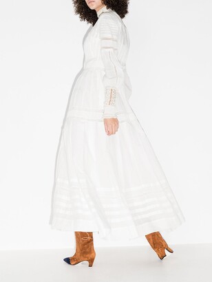 MIMI PROBER Marie Organic Cotton Lace Midi Dress