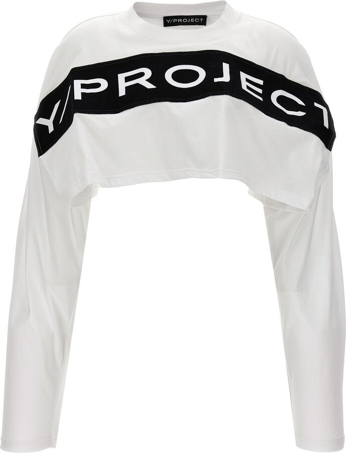 Y/Project Logo Detailed Cropped Top