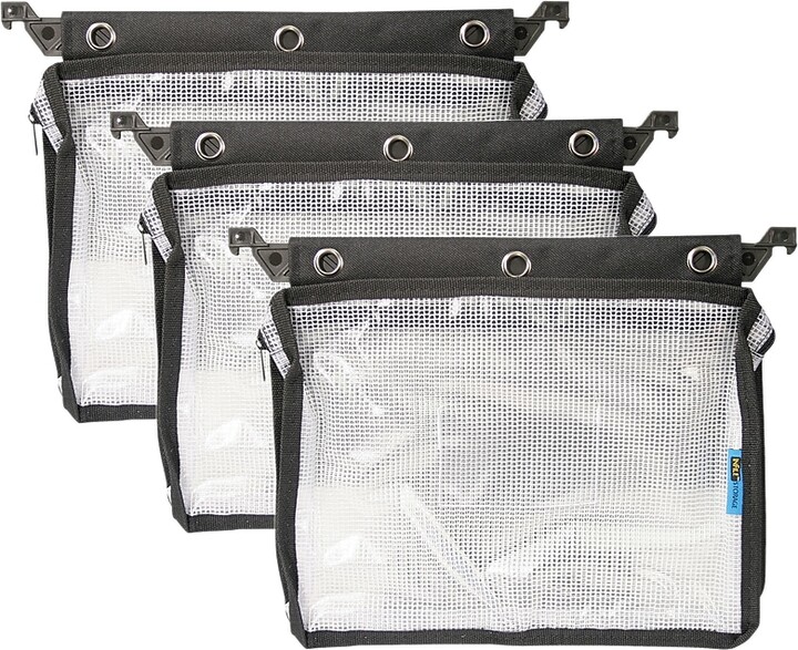 Innovative Storage Zipper Pencil Pouch, Clear, 3/Bundle (AVT50904-3)