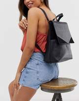 Thumbnail for your product : Accessorize black suede and leather backpack