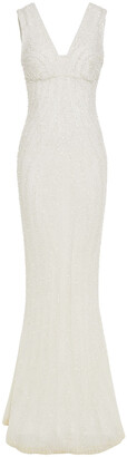 Rachel Gilbert Lita Embellished Stretch-tulle Gown
