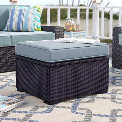 Wade Logan Arbedella Outdoor Ottoman with Cushion