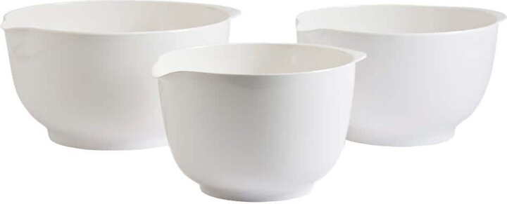 Hutzler 2, 3 and 4 l Melamine Mixing Bowl Set in White (Set of 3)