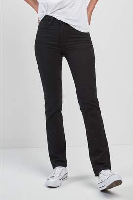 Levi's Womens 724 High Rise Straight Jeans - Black