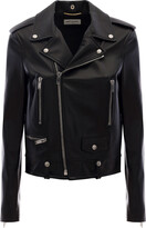 Black Classic Motorcycle Jacket With 