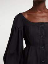 Thumbnail for your product : Isa Arfen Portofino Balloon-sleeve Cotton Midi Dress - Womens - Black