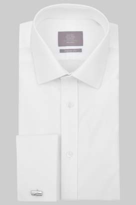 Savoy Taylors Guild Regular Fit White Double Cuff Shirt