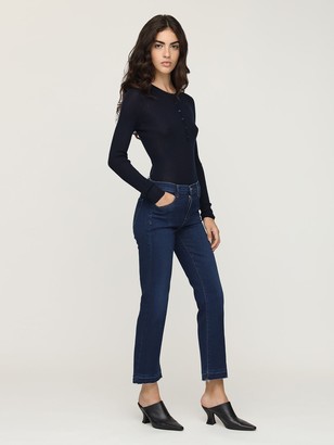 J Brand Selena Mid Rise Cotton Blend Denim Jeans