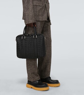 Bottega Veneta Classic Medium Intrecciato leather briefcase