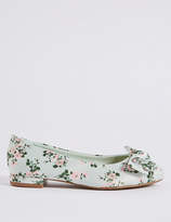 Thumbnail for your product : M&S Collection Extra Wide Fit Bow Ballet Pumps