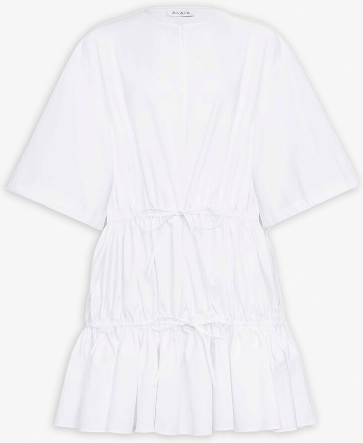 Alaia Cotton poplin white dress