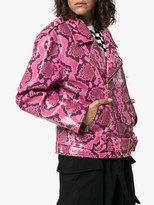Thumbnail for your product : Marques Almeida Python Effect Leather Biker Jacket