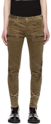 Undercover Beige Corduroy Zip Skinny Jeans