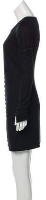 Rag & Bone Bead-Embellished Wool Dress Black Bead-Embellished Wool Dress