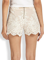Thumbnail for your product : Alice + Olivia High-Waisted Lace Shorts