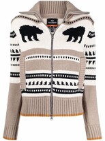 Thumbnail for your product : Parajumpers Intarsia-Knit Zip-Up Cardigan